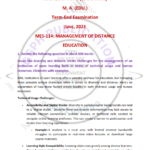 IGNOU MES-114 Previous Year Solved Question Paper English Medium (June 2023)