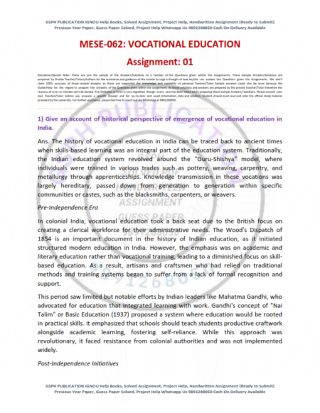 IGNOU MESE-062 Solved Assignment 2024 English Medium - Image 2