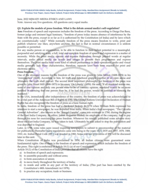 IGNOU MJM-025 Previous Year Solved Question Paper English Medium (June 2022)