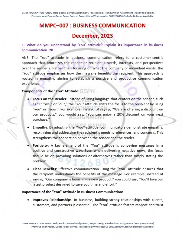IGNOU MMPC-07 Previous Year Solved Question Paper (December 2023 ...