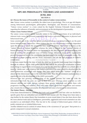 IGNOU MPC-03 Previous Year Solved Question Paper English Medium (June 2022)