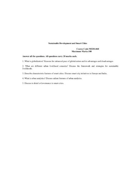 IGNOU MEDS-048 Solved Assignment 2024-25 English Medium