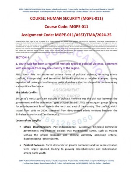 IGNOU MGPE-11 Solved Assignment 2024-25 English Medium