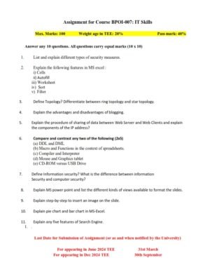 IGNOU BPOI-007 Solved Assignment January 2024 & July 2024 English Medium