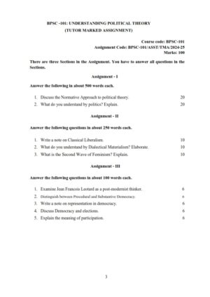 IGNOU BPSC-101 Solved Assignment 2024-25 English Medium