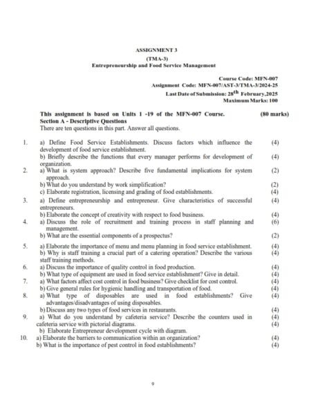 IGNOU MFN-07 Solved Assignment 2024-25 English Medium