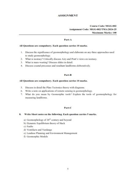 IGNOU MGG-02 Solved Assignment 2024-25 English Medium