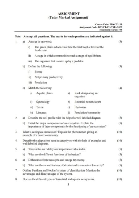 IGNOU BBYCT-133 Solved Assignment 2025 English Medium