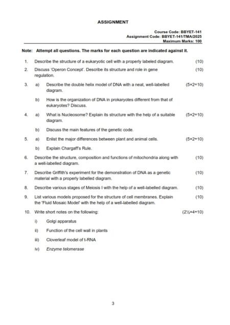 IGNOU BBYET-141 Solved Assignment 2025 English Medium