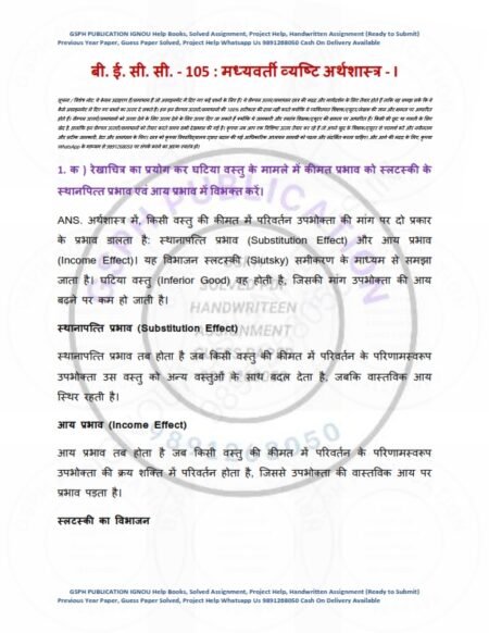 IGNOU BECC-105 Solved Assignment 2024-25 Hindi Medium - Image 3