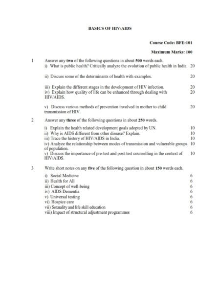 IGNOU BFE-101 Solved Assignment 2024 English Medium