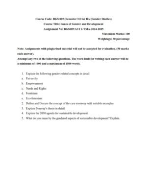 IGNOU BGS-005 Solved Assignment 2024-25 English Medium