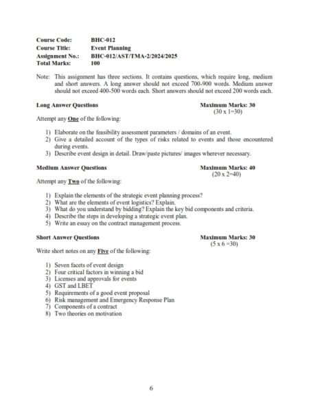 IGNOU BHC-12 Solved Assignment 2024-25 English Medium