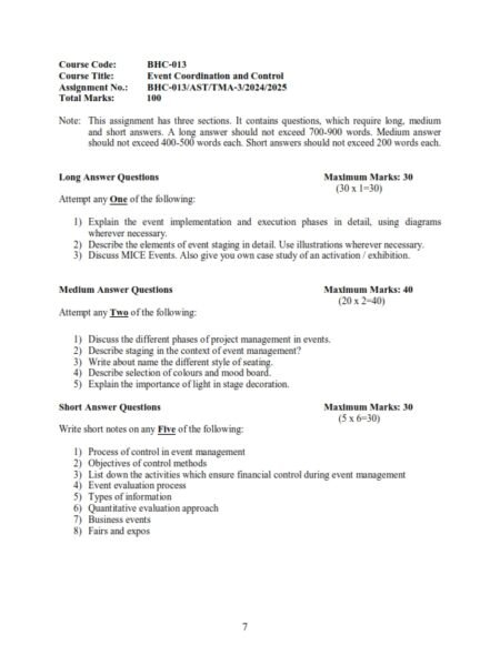 IGNOU BHC-13 Solved Assignment 2024-25 English Medium
