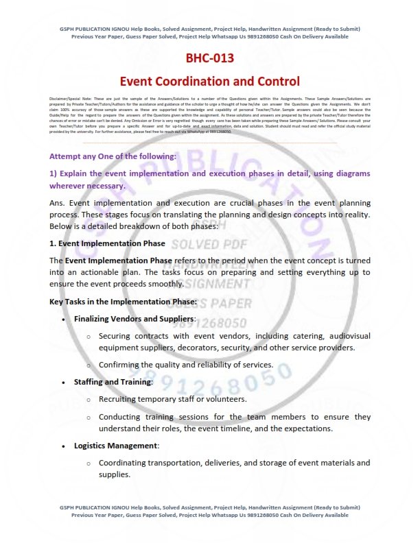 IGNOU BHC-13 Solved Assignment 2024-25 English Medium