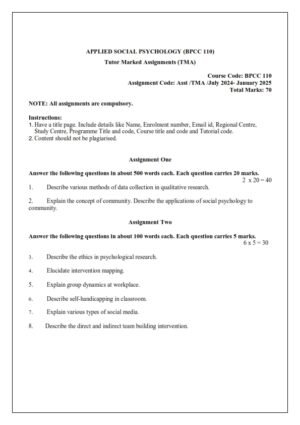 IGNOU BPCC-110 Solved Assignment 2024-25 English Medium