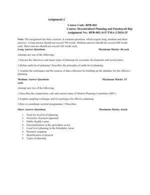 IGNOU BPR-002 Solved Assignment 2024-25 English Medium