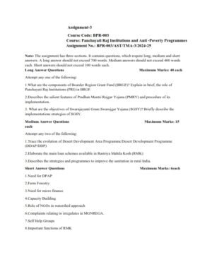 IGNOU BPR-003 Solved Assignment 2024-25 English Medium