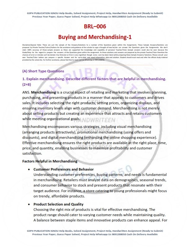 IGNOU BRL-006 Solved Assignment 2024-25 English Medium