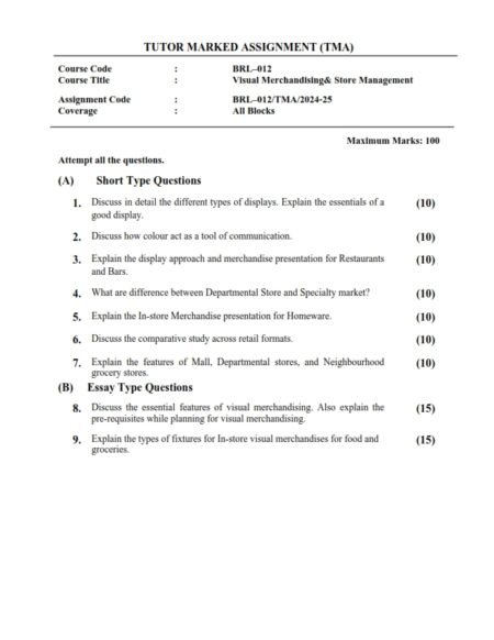IGNOU BRL-012 Solved Assignment 2024-25 English Medium