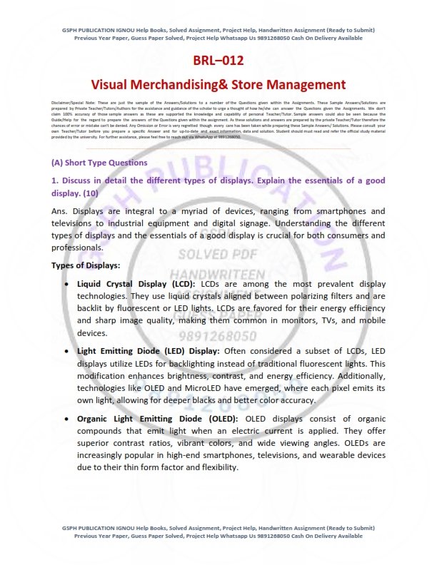 IGNOU BRL-012 Solved Assignment 2024-25 English Medium