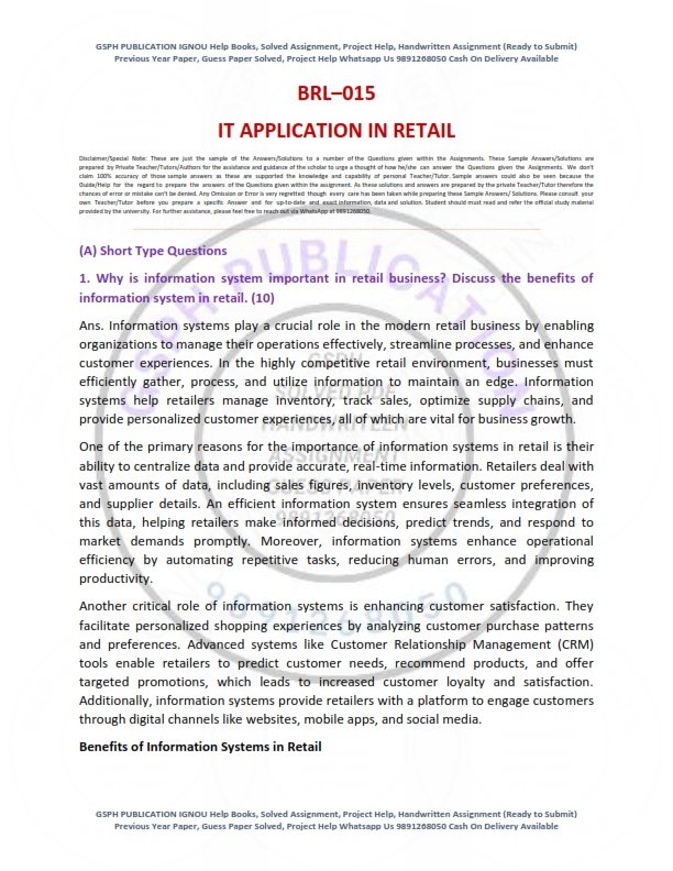 IGNOU BRL-015 Solved Assignment 2024-25 English Medium