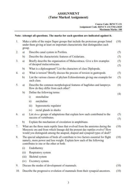 IGNOU BZGYCT-131 Solved Assignment 2025 English Medium