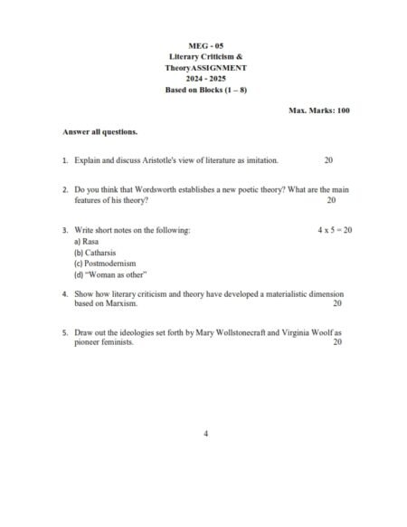 IGNOU MEG-05 Solved Assignment 2024-25 English Medium