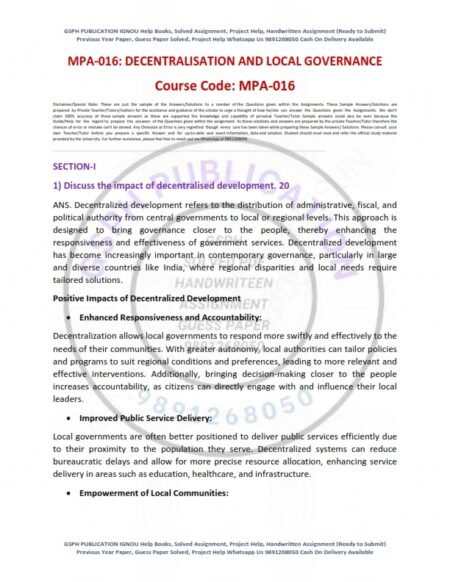 IGNOU MPA Second Year Solved Assignment 2024-25 COMBO English Medium(MPA-15-16-17-18, MPS-3,MSO-2) - Image 4