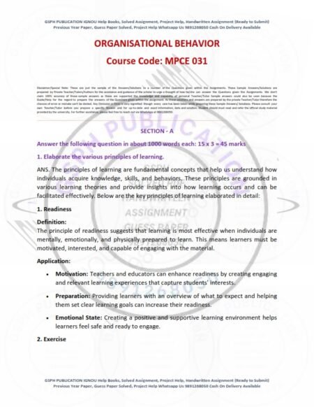 IGNOU MAPC Second Year Group C Solved Assignment 2024-25 English Medium(MPCE-31,32,33) - Image 2