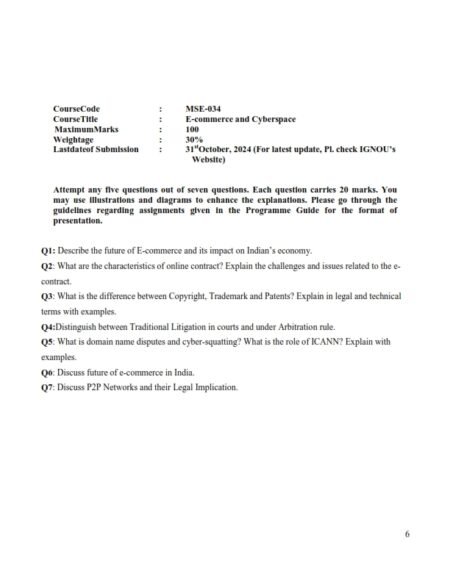 IGNOU MSE-034 Solved Assignment July 2024 English Medium
