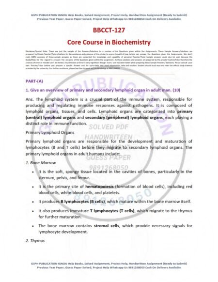 IGNOU BBCET-127 Solved Assignment 2025 English Medium