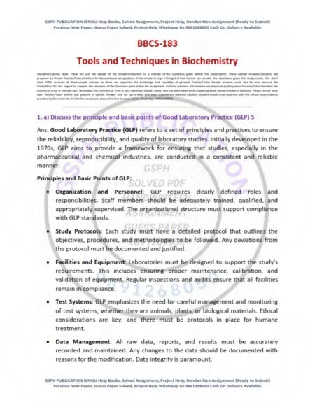 IGNOU BBCS-183 Solved Assignment 2025 English Medium