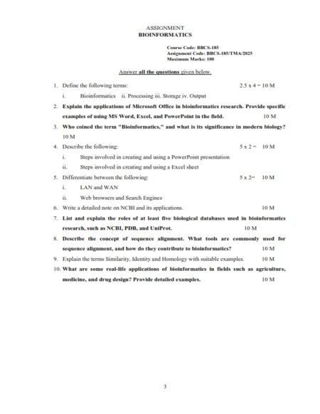 IGNOU BBCS-185 Solved Assignment 2025 English Medium