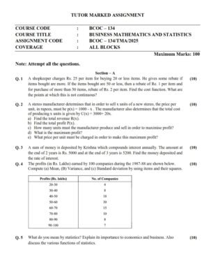 IGNOU BCOC-134 Solved Assignment 2025 English Medium