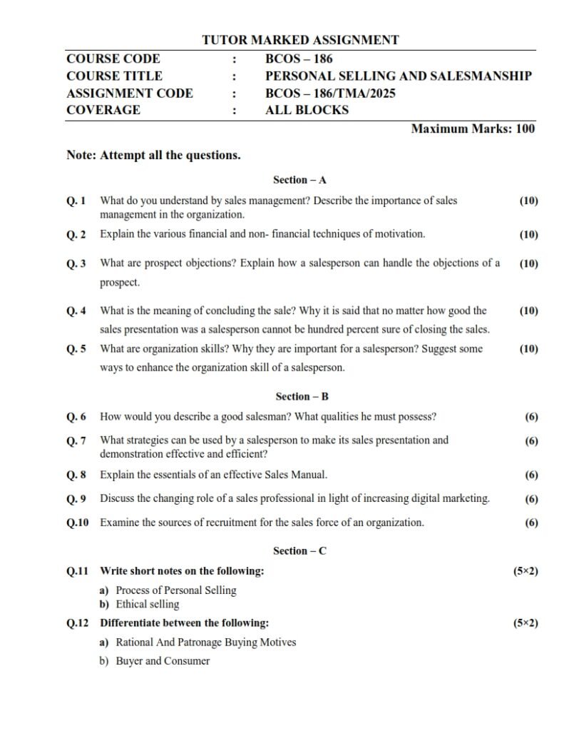 IGNOU BCOS-186 Solved Assignment 2025 English Medium
