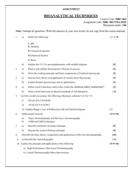 IGNOU MBC-003 Solved Assignment 2025 English Medium