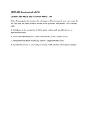 IGNOU MEDS-051 Solved Assignment 2025 English Medium