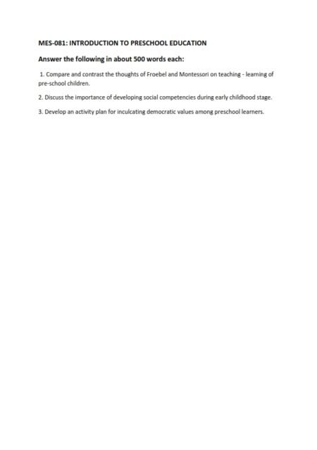 IGNOU MES-081 Solved Assignment 2025 English Medium