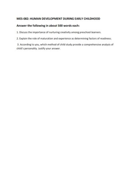 IGNOU MES-082 Solved Assignment 2025 English Medium