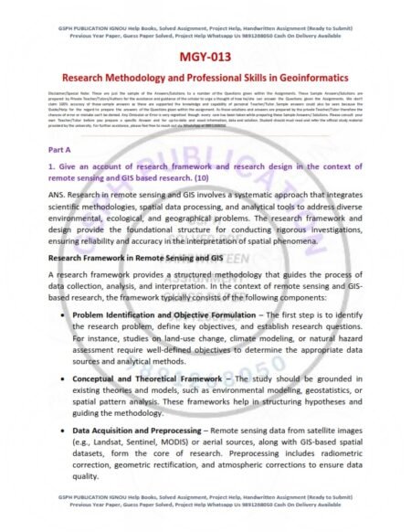 IGNOU MGY-013 Solved Assignment 2024-25 English Medium