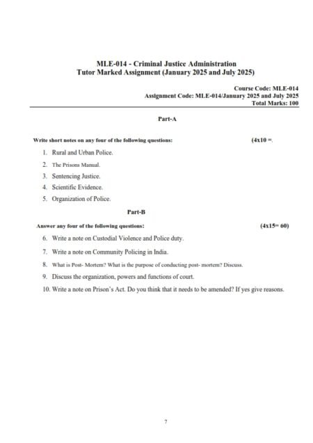 IGNOU MLE-014 Solved Assignment 2025 English Medium