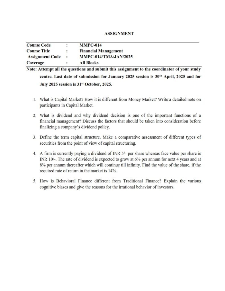 IGNOU MMPC-014 Solved Assignment January 2025 & July 2025
