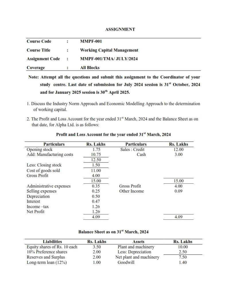 IGNOU MMPF-001 Solved Assignment 2024-25