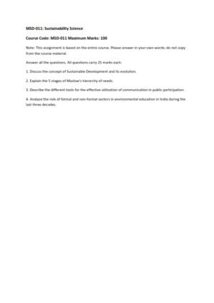 IGNOU MSD-11 Solved Assignment 2025 English Medium