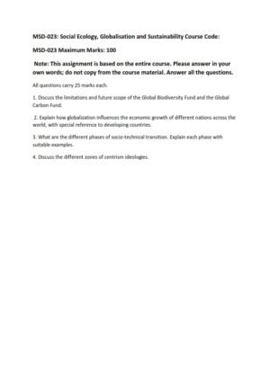 IGNOU MSD-23 Solved Assignment 2025 English Medium