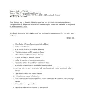 IGNOU MWG-109 Solved Assignment 2024-25 English Medium