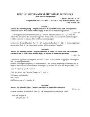 IGNOU BECC-102 Solved Assignment 2024-25 English Medium