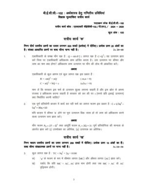 IGNOU BECC-102 Solved Assignment 2024-25 Hindi Medium