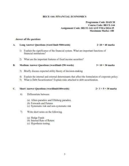 IGNOU BECE-144 Solved Assignment 2024-25 English Medium